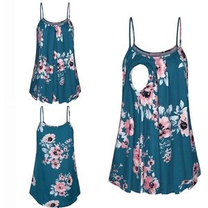 Sassy Floral Print Nursing Camisole